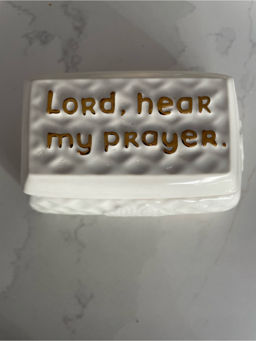 Russ Inspirational Prayer Box Lord Hear My Prayer Amen trinket box